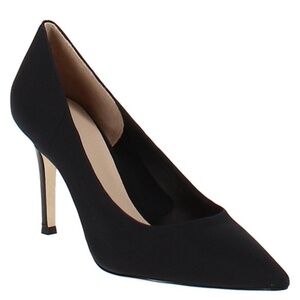 VIA SPIGA V-CLOE-2 BLACK FABRIC PUMPS